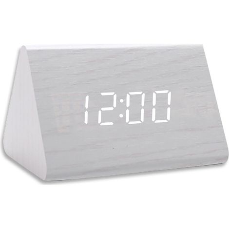Réveil Digital LED avec Fonctionnalités Personnalisables - 3 Alarmes Programmable, Recharge USB, Réglage de la Luminosité et du Volume - Design Moderne pour Chevet (1/5)
