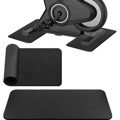 Lot de 2 tapis de protection de sol pour appareil de fitness, 30,5 x 63,5 cm, tapis de protection du sol fitness, 6 mm d'épaisseur, tapis en PVC antidérapant résistant aux chocs, tapis de sol (1/5)