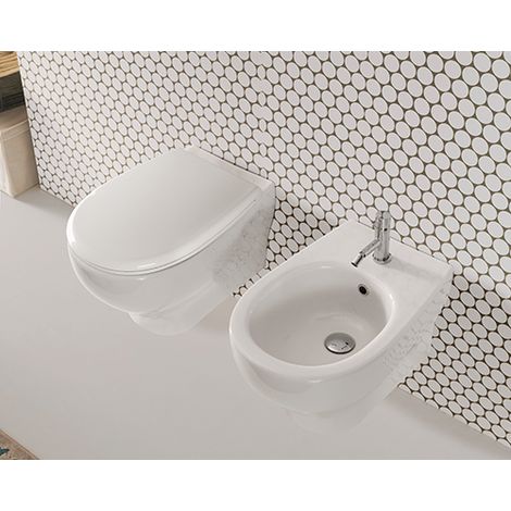 Sanitari Grace sospesi senza brida cm. 52x36 con sedile softclose (1/3)