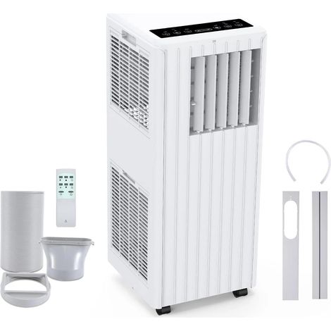Climatiseur portable 7000 BTU, refroidissement deux vitesses de ventilation déshumidification, minuterie 24 heures, mode sommeil (1/5)