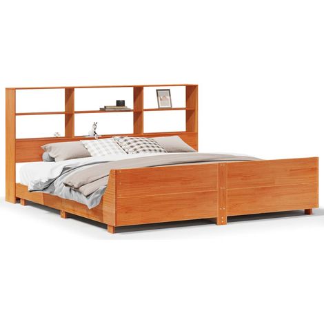 Maison Exclusive - Giroletto senza Materasso Marrone Cera 200x200 cm Legno di Pino