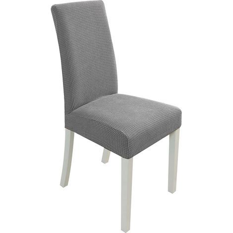 Durable, dustproof, elastic chair cover, 4-piece set, seat cover (grey) (1/5)