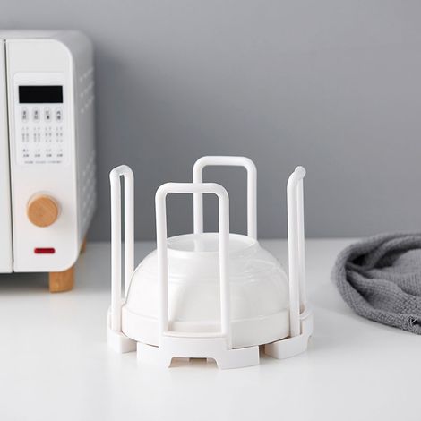 Étagère de Rangement Détachable pour Vaisselle, Rack de Séchage Rétractable pour Bols et Assiettes, Organisateur de Cuisine avec Égouttoir (1/5)
