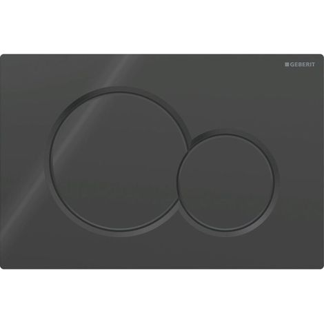Geberit Sigma01 flush plate for dual flush: Jet black RAL 9005 (115.770.DW.5) (1/4)