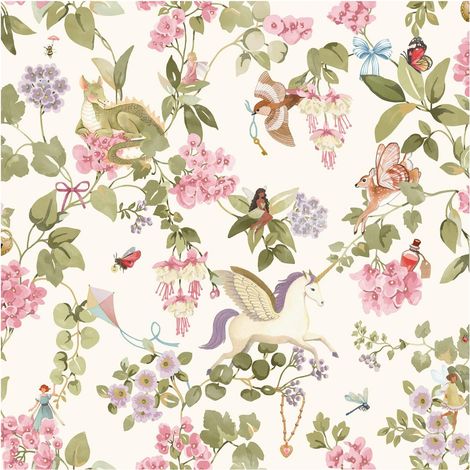 Holden Away With The Fairies Cream Multi Wallpaper Paste The Paper Kids Bedroom (1/4)