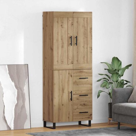vidaXL Haut Armoire avec tiroir Chêne artisanal 69,5 x 34 x 180 cm