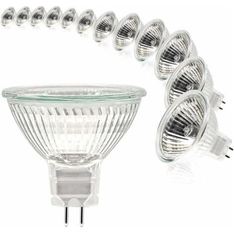 Ampoules Halogènes, Ampoule Spot MR16, Ampoule 12V 35W, Ampoule gu5.3 Ampoule MR16 Dimmable, 2 Broches Ampoules Halogène Blanc Chaud 2700K, Pack de 12 (MR16-35W-12P)
