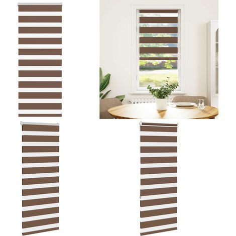 vidaXL Zebrarollo Braun 65x150 cm Stoffbreite 60,9 cm Polyester (1/5)