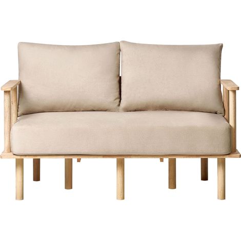 Sofa 2-Sitzer ASKER Stoff Sandbeige