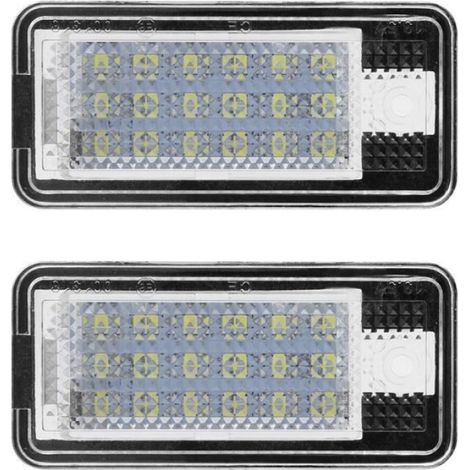 Éclairage de Plaque d'immatriculation 2pcs Voiture LED NombreHop-LPL0114 Plaque Ampoule Kit Pour A3 A4 S4 B6 B7 A6 C6 S6 - (1/4)