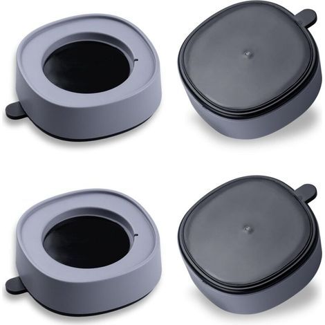 4 Pièces Pied Anti Vibration Machine à Laver Gris Patins Anti-Vibration Universels avec Grande Ventouse Amortisseurs Antidérapants pour Lave-Linge Sèche-Linge et Appareils Ménagers (1/4)