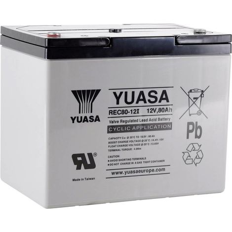 [NEUWERTIG] B-Ware Yuasa Rec80 12 Yuarec8012 Bleiakku 12 V 80 Ah Blei Vlies Modellbau Akkus Batterie