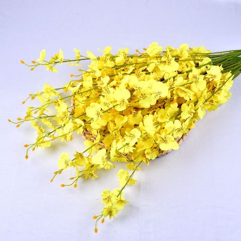 12 orchidées artificielles en soie, fausse orchidée dansante-Online Store (1/5)