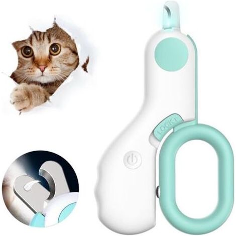 PA Professionelle Krallenschere für Hunde und Katzen, Nagelknipser mit LED-Licht für Hunde und Katzen, extra sicherer Nagelknipser für mittelgroße und kleine Haustiere. (1/4)
