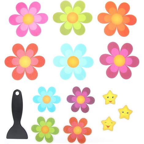 13 Piece Bathtub Adhesive Set Beautiful Flower Shape (1/4)