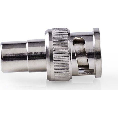 Bnc adapter bnc hane rca hona nickel plates 50 ohm rak metall silber 10 st umschlag (1/4)
