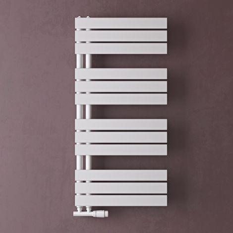 doporro Badheizkörper Badheizung Handtuchheizkörper 104x50cm Handtuchtrockner Handtuchwärmer Seitenanschluss Weiß 516 Watt (1/5)