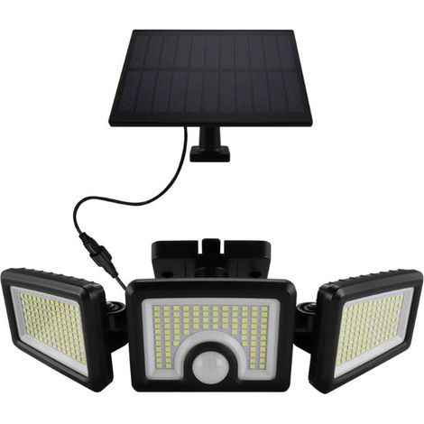 Lampe Solaire d'Extérieur 3 Têtes IP65 avec Détecteur de Mouvement - Blanc Froid  - SILUMEN (1/3)