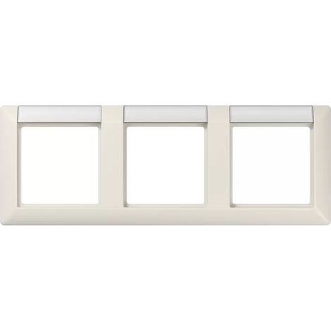 Jung Rahmen 3fach, mit Schriftfeld, AS 500, IP 44, Duroplast, weiß, waagerechte Montage AS 5830 NA