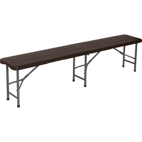 Panca pieghevole per catering con effetto legno 180x28x43cm Thinia Home