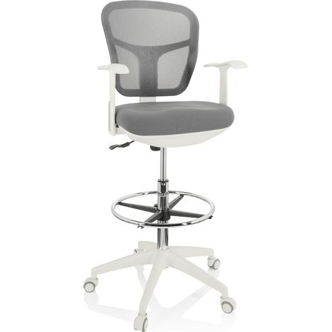 Siège technique / Tabouret technique TOP WORK 108 W Tissu maille/Tissu gris hjh OFFICE (1/5)