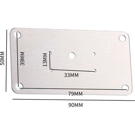 Kit de réparation de porte/charnière de placard de cuisine, plaque de réparation de charnière, outil de montage sur meuble AU 1pc-B (1/4)