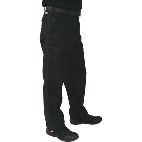 Lee Cooper LCPNT205 Pantaloni Cargo classici da lavoro multitasche per uso intensivo e di facile manutenzione da uomo, Nero, 36W / 31L (1/2)