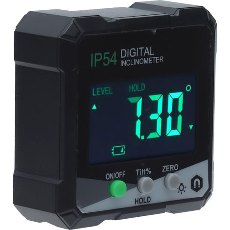 Rapporteur magnétique numérique 4x90° IP54 avec écran LCD, inclinomètre et mesureur d'angle électronique (1/5)