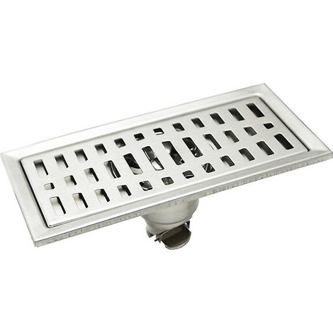 Siphon de sol de cuisine en acier inoxydable avec grille et filtre amovibles (1/4)