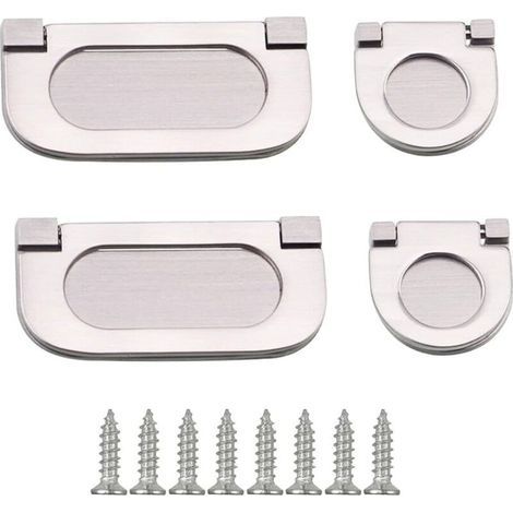 4 Pièces Poignées Invisibles Poignée Tiroir Poignée Encastrable Poignee Porte Cuisine Poignées Placard Tiroir Poignee Meuble Chambre Meubles Tirer Drawer Hardware,35/75mm (1/4)