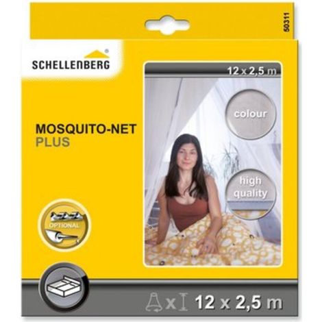 Schellenberg - Moskitonetz PLUS 2,5x12m weiß/grau - 50311