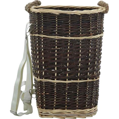Maison Exclusive - Cesta per Legna con Spallacci 44,5x37x50cm Salice Naturale (1/5)