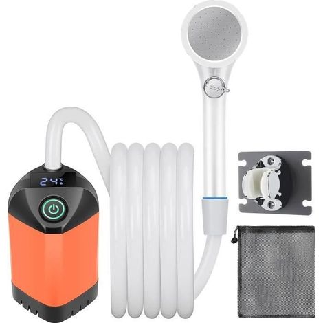 Douche de Camping Portable Électrique Rechargeable avec Affichage de Température (1/4)