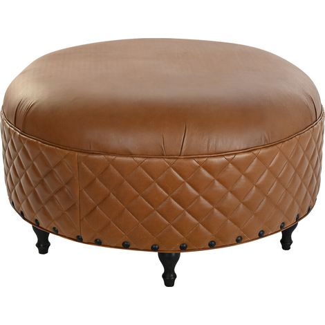Reposapies Madera Piel 94X94X54 Marron (1/4)