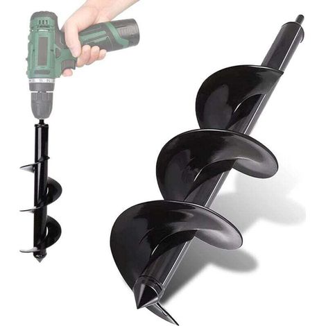 Garden Auger, Stainless Steel Hexagonal Shaft, Thermal Auger, Digging Holes Cultivating Deeply, Practical Planting Tool for Flower Planting Trees Shrubs (Dia: 8cm L: 25cm) MUMU (1/4)