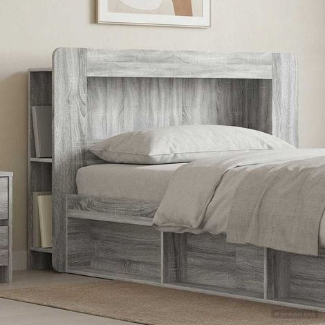vidaXL Cabinet de Tête de Lit Sonoma gris Bois d’ingénierie (1/5)