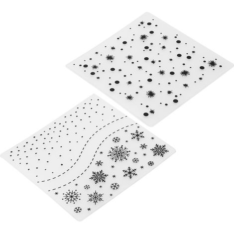 Beyamis Lot de 2 pochettes à gaufrer en plastique pour la création de cartes, le scrapbooking et autres loisirs créatifs. Gabarit de gaufrage inclus. (1/5)
