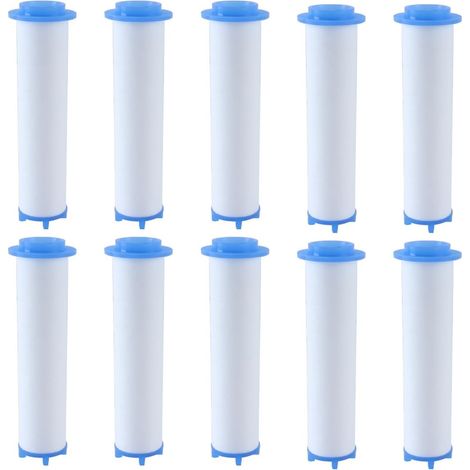 Lot de 10 cartouches filtrantes de rechange pour douchette, filtre en coton PP, pommeau de douche 85 x 24 mm pour une eau purifiée et plus douce. (1/5)