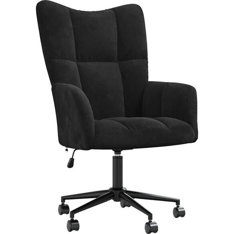 Fauteuil lounge en velours noir (1/5)