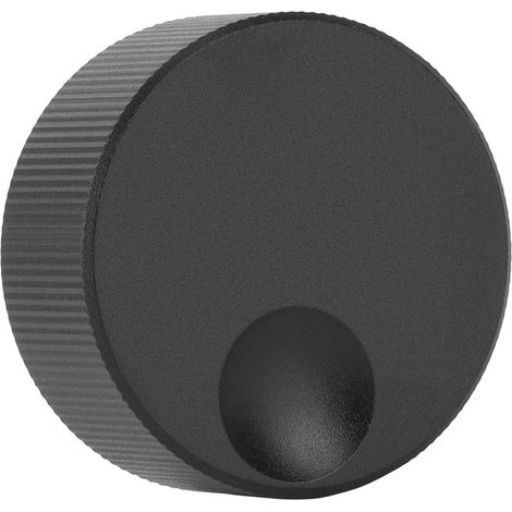 32x13 mm Lautstärkereglerknopf, mattschwarz, massiver Aluminiumknopf für 6-mm-Potentiometer (1/5)