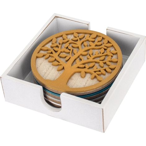 Set de 4 sous-verres Arbre de vie (1/3)