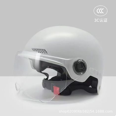 Casque de moto demi-masque vintage de style allemand avec visière, homologué adapté aux voyages et à la randonnée, tailles 55-64 cm (1/3)