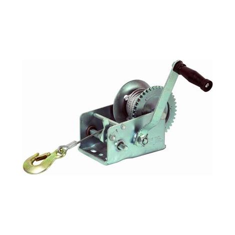 Ribimex – Treuil manuel remorque câble acier 10m – Charge max 2200 kg – Pour halage de véhicules et bateaux – Installation facile sur remorque