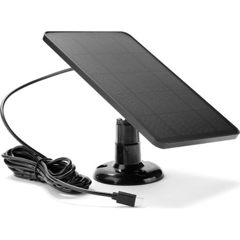 Zoternen – 10-W-Solarpanel für Überwachungskameras – IP6 wasserdicht – 3 m USB-C-Kabel – 360° drehbar für optimale Sonneneinstrahlung (1/5)
