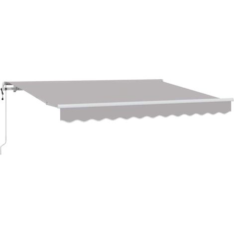 Maison Exclusive - Auvent Rétractable Gris clair 250 x 200 cm tissu (1/5)