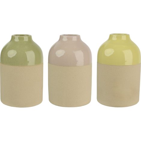 VASO BICOLOR D.10,2XH15,5CM IN GRES
