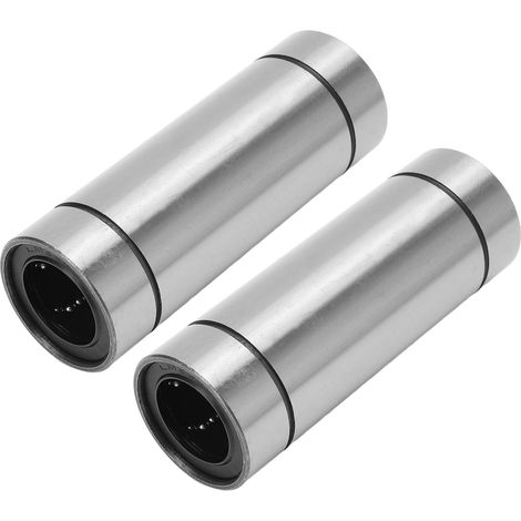 Lot de 2 roulements à billes linéaires à faible friction et à torsion, grande vitesse de rotation, type long, remplacement LM25LUU (1/5)