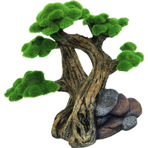 Décoration réaliste d'aquarium d'arbre en mousse, accessoires-M (1/2)