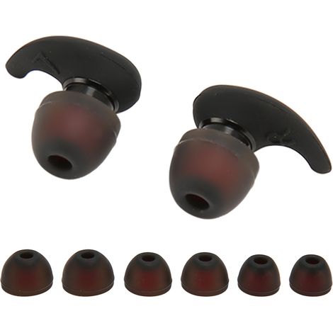 Bouchons d'oreilles anti-bruit pour sommeil confortable - Kit de bouchons en silicone avec 4 paires d'embouts de rechange pour isolation phonique (1/5)