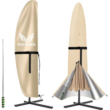 Housse Parasol Deporte 600D Oxford Imperméable,Beige:210x45x75/32cm (1/5)